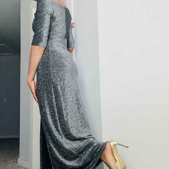 Gray maxi Occassion Dress - Picture 12 of 15